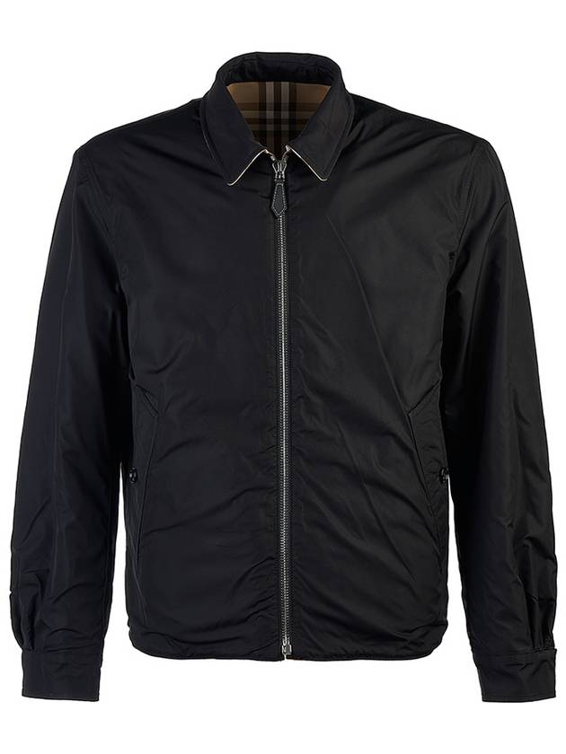 Burberry Check Print Reversible Zip-Up Jacket Truffle Beige