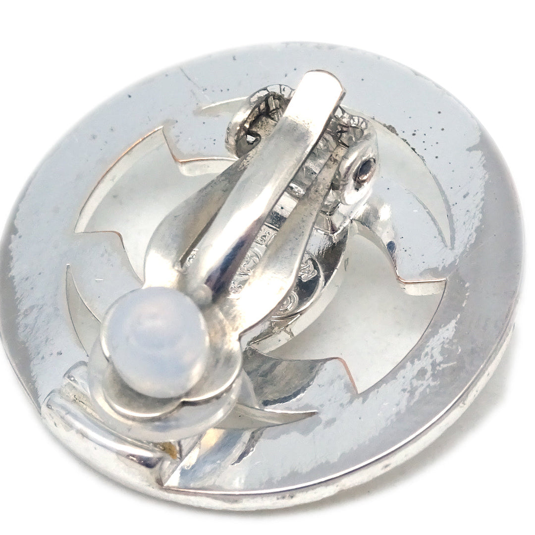 Top Quality Chanel Turnlock Earrings Clip-On Silver 97P
