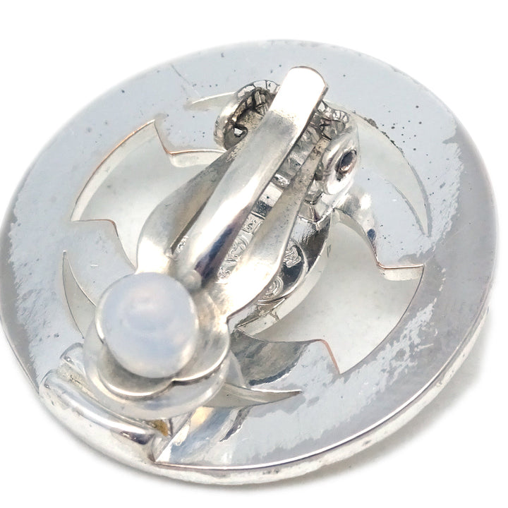 Top Quality Chanel Turnlock Earrings Clip-On Silver 97P