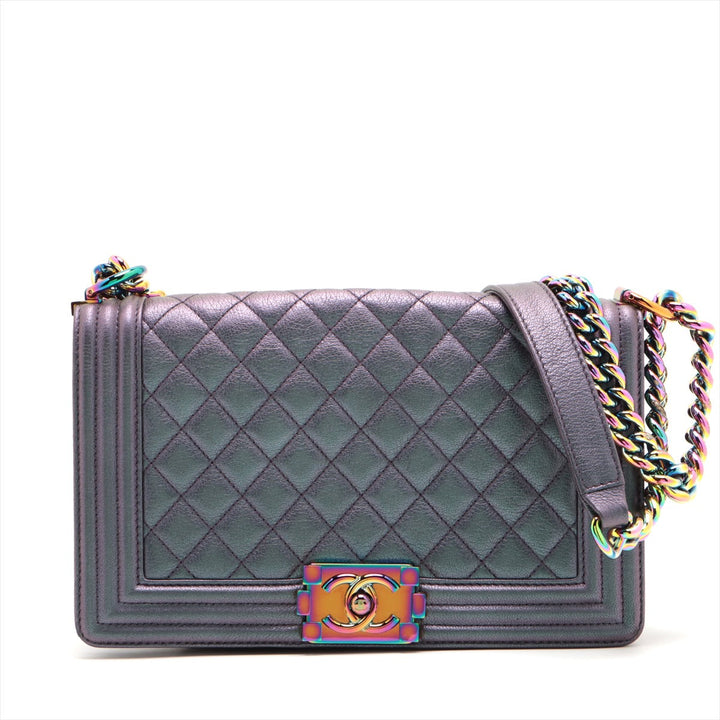 Top Quality Chanel Boy Top Quality Chanel Leather Chain Shoulder Bag Pearl G   A67086