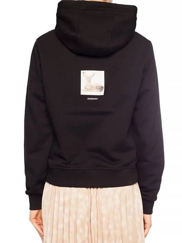 Burberry Deer Print Hoodie Black
