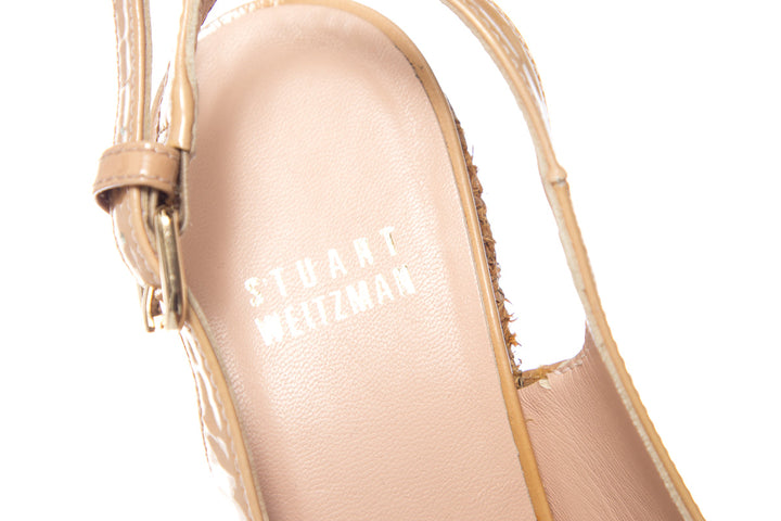 Stuart Weitzman Dark Beige Wedge SZ 6.5