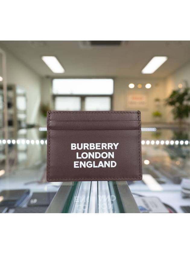 Burberry Logo Leather Card Wallet Burgundy