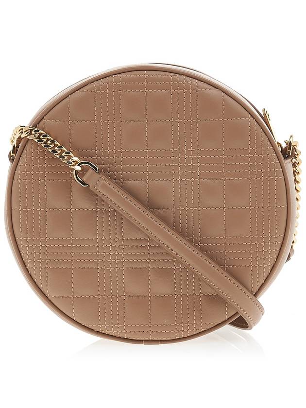 Burberry Louise Logo Quilted Cross Bag Beige