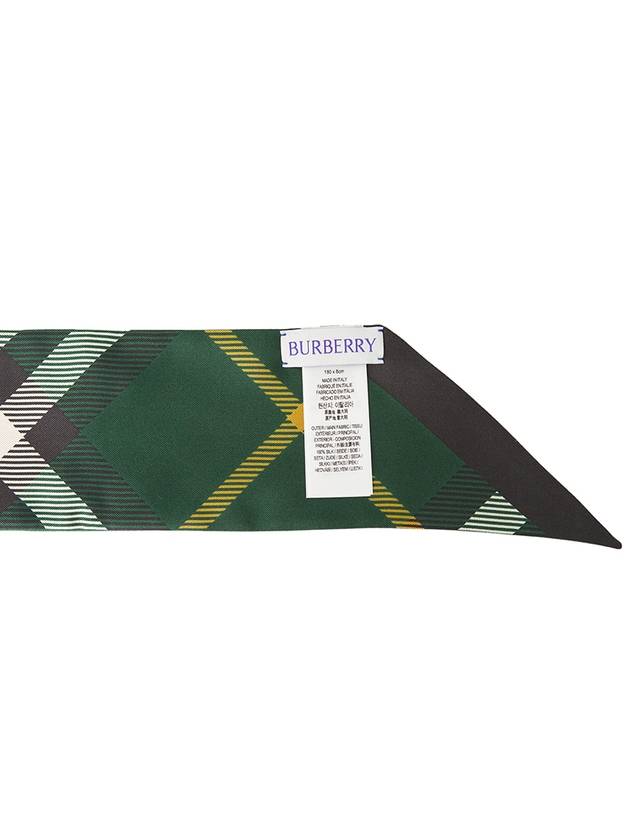 Burberry Vintage Check Pointed Tip Scarf Green