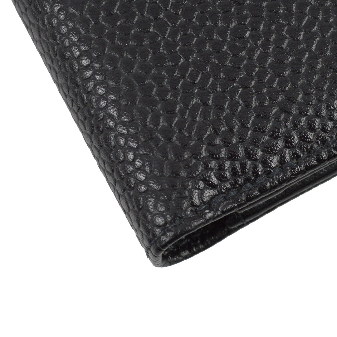 Top Quality Chanel 1997-1999 Black Caviar Timeless Bifold Wallet