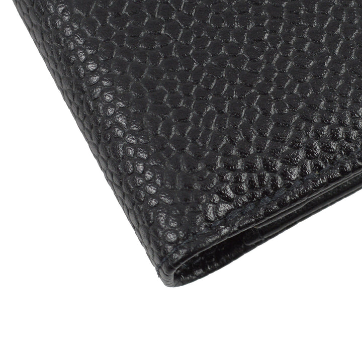 Top Quality Chanel 1997-1999 Black Caviar Timeless Bifold Wallet