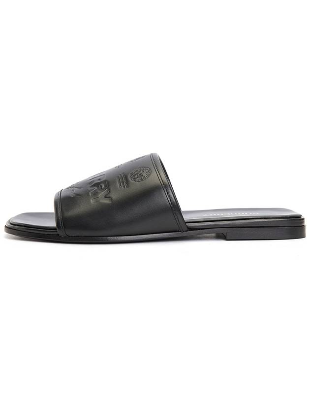 Burberry Carolyn Leather Slippers Black