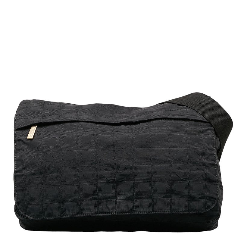 Top Quality Chanel New Label Line Messengers Bag Gold   houlder Bag Black Nylon  CHANEL