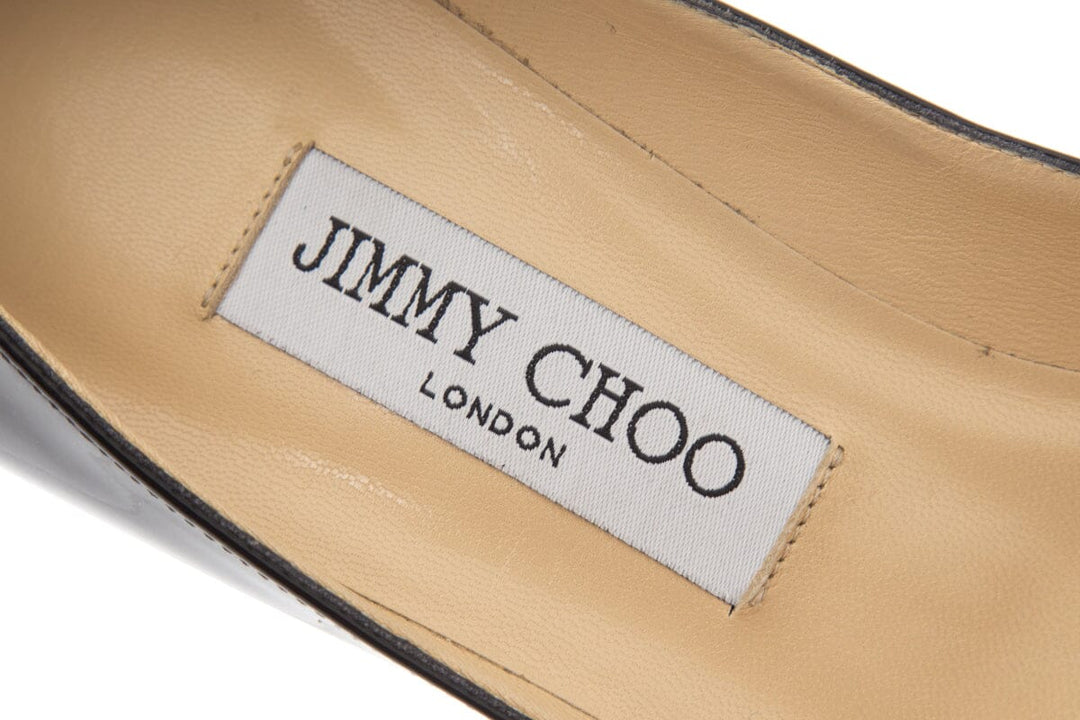 Jimmy Choo "Bahana" Black Patent Heel SZ 37