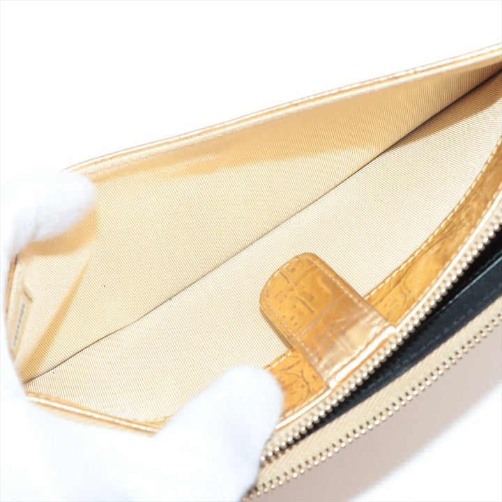 Top Quality Chanel Coco Crocodile Press Wallet Gold Gold  28th