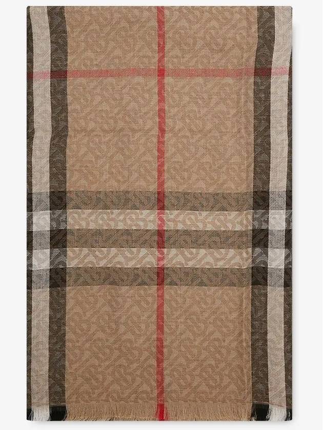 Burberry Jacquard Check Pattern Scarf Beige