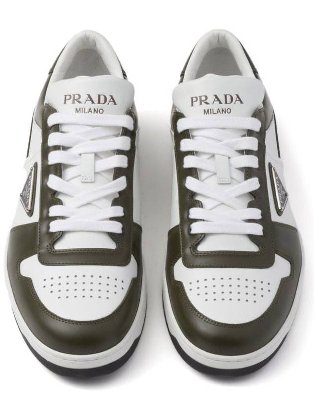 Prada Downtown Colour-Block Leather Sneakers