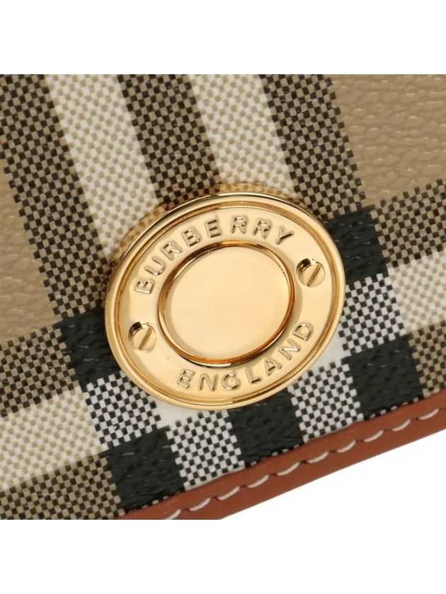 Burberry Vintage Check Flap Long Wallet Beige