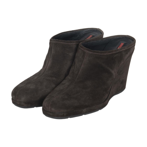 Prada Sport Suede Mule Wedges