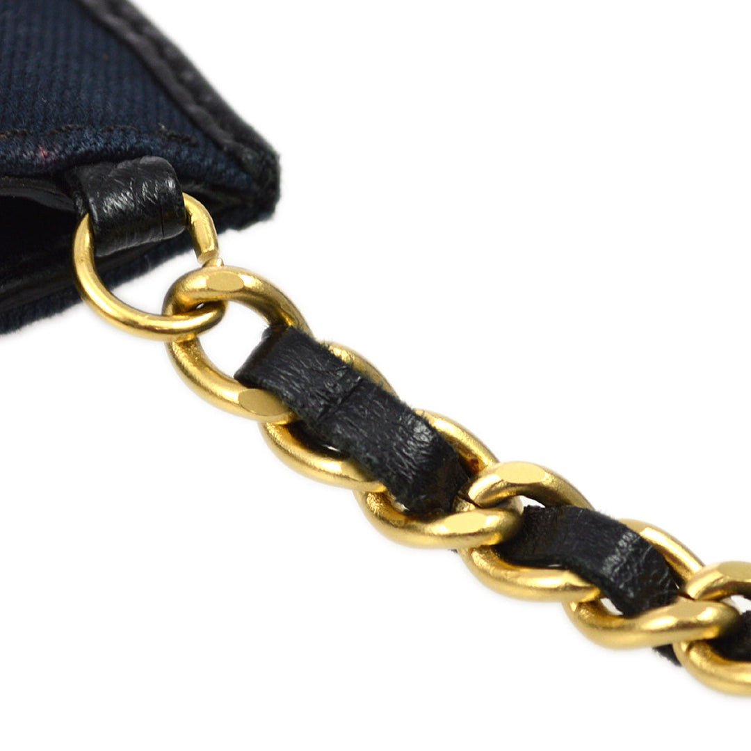 Top Quality Chanel Fall 2002 Black Canvas Icon Chain Handbag