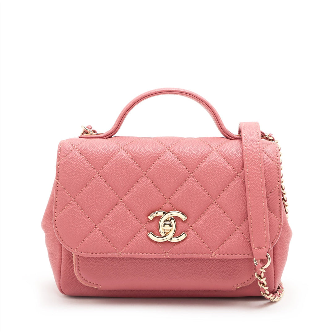 Top Quality Chanel Mattress Caviar Skin 2WAY Handbag Pink Gold  28th Floor