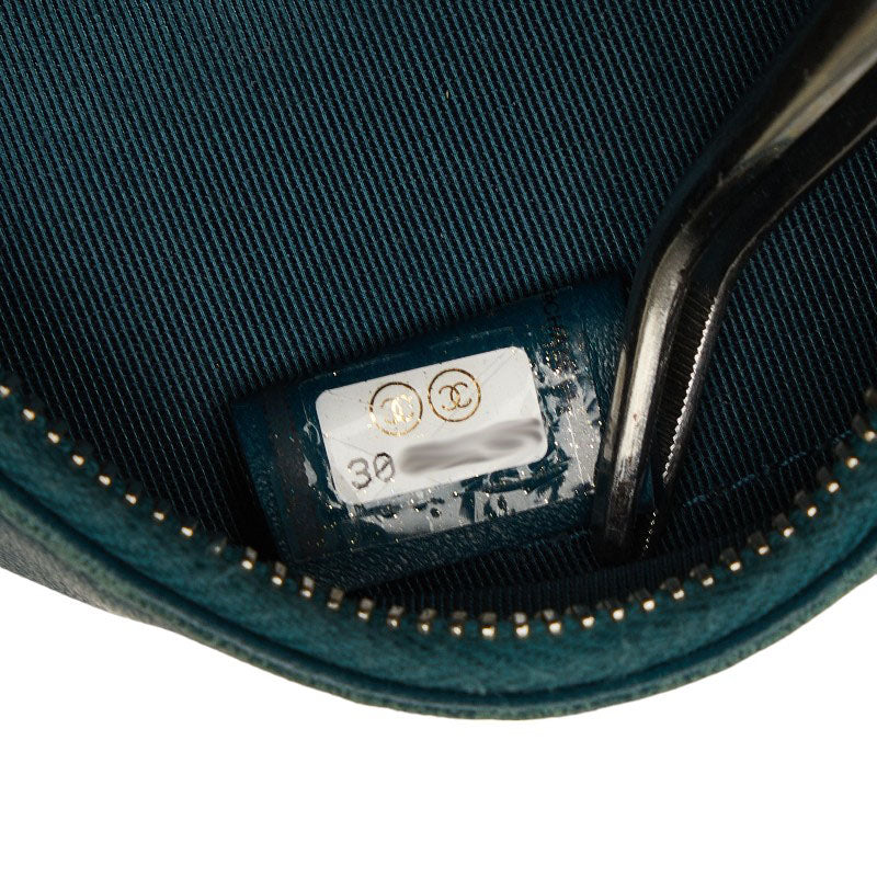 Top Quality Chanel Matrases Cocomark  Chain Shoulder Bag Portfolio Green Leather  CHANEL