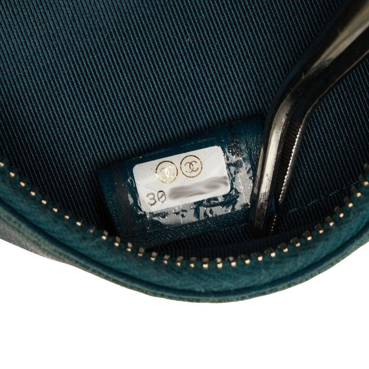 Top Quality Chanel Matrases Cocomark  Chain Shoulder Bag Portfolio Green Leather  CHANEL