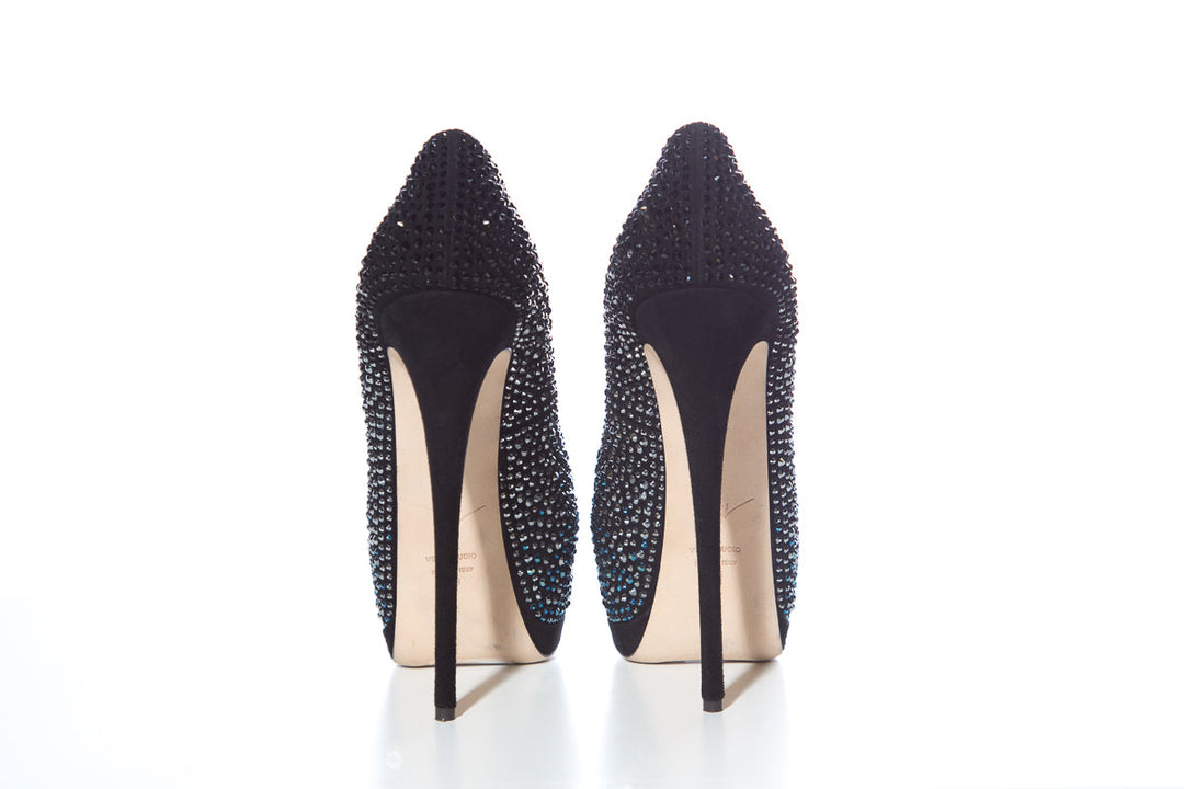 Guiseppe Zanotti Teal & Black Pumps SZ 38