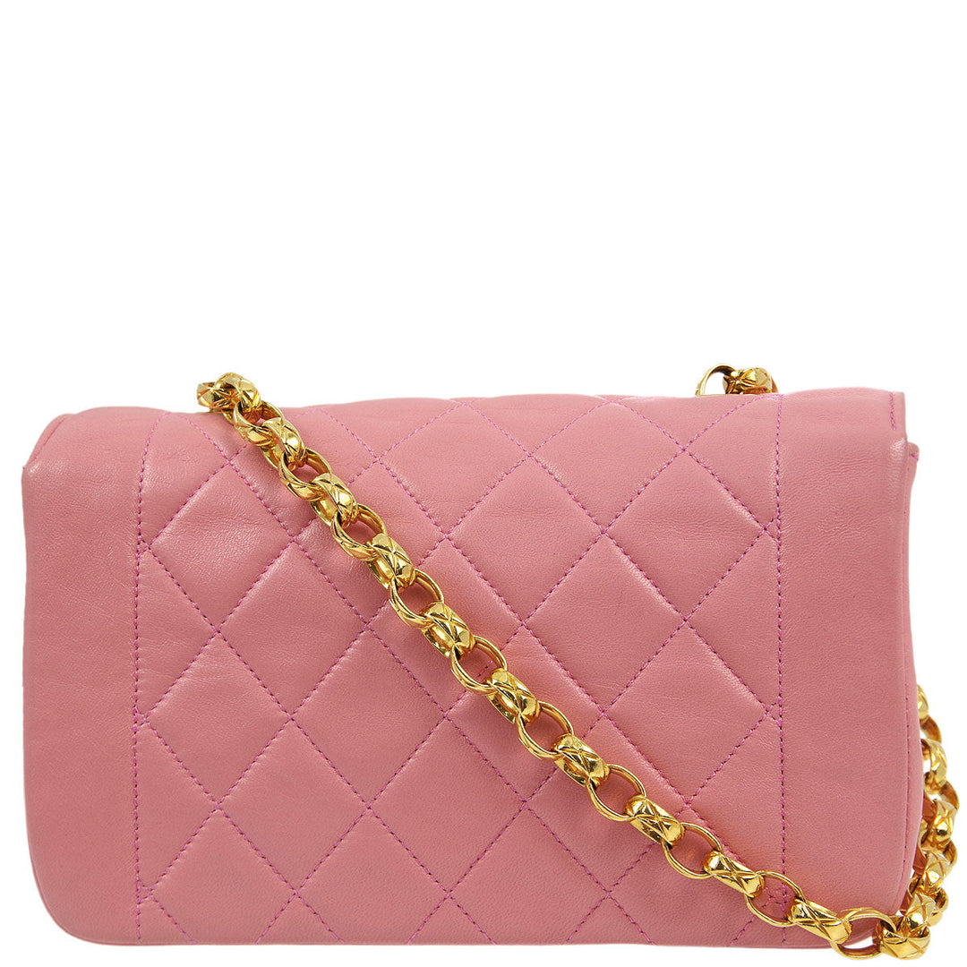 Top Quality Chanel * 1989-1991 Pink Lambskin Border Flap Bag
