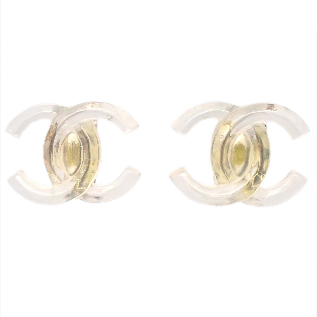Top Quality Chanel CC Earrings Clip-On Clear 02P