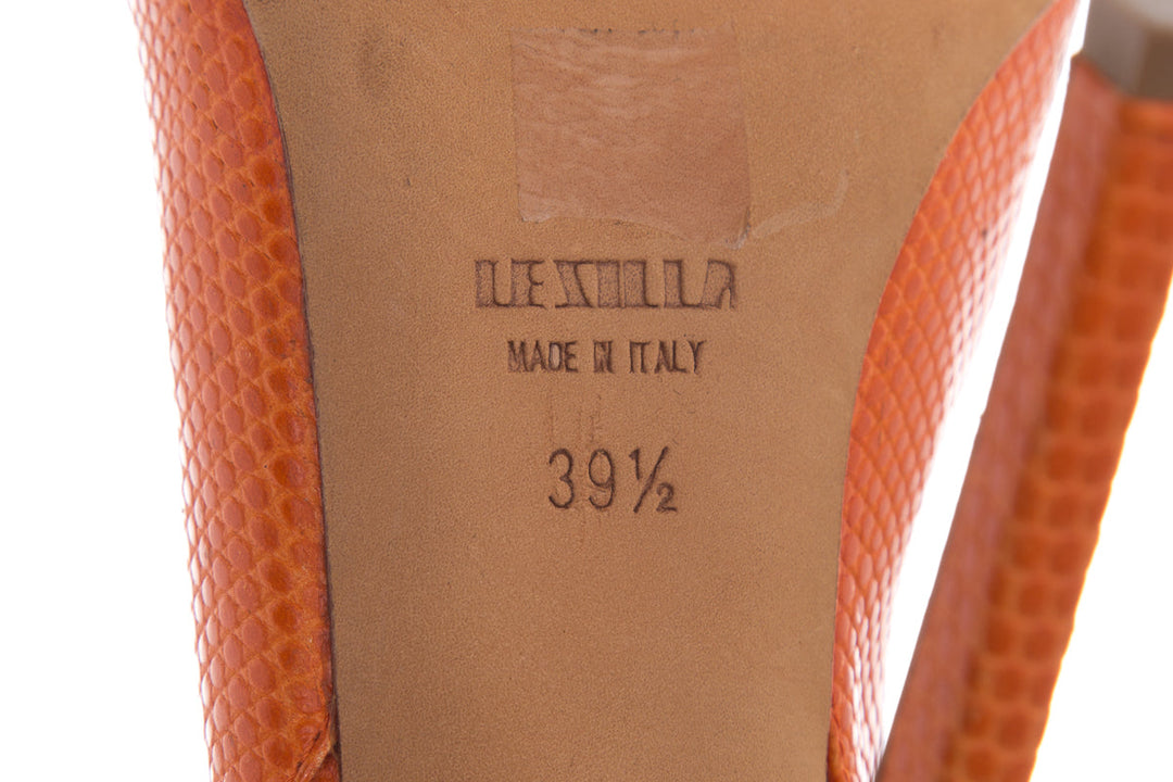 Le Silla Orange Platform Heels SZ 39.5