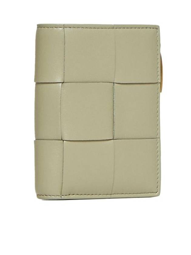 Bottega veneta Cassette Zipper Bifold Half Wallet Travertine