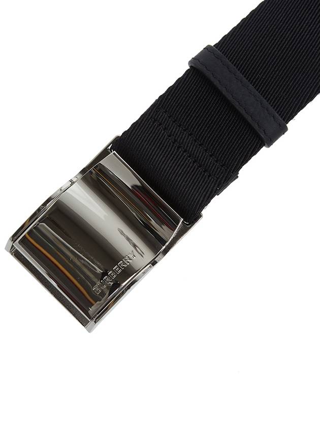 Burberry Logo Engraved Leather Belt Bag Black