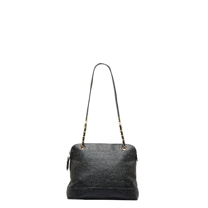 Top Quality Chanel Triple Co. Gold  Chain houlder Bag Black Caviar S  CHANEL