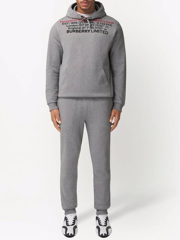 Burberry Location Cotton Hoodie Grey