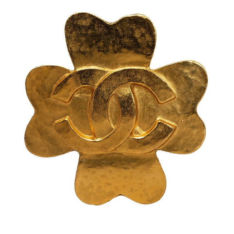 Top Quality Chanel Vintage Coco Flower Brooch Gold Plated Women's