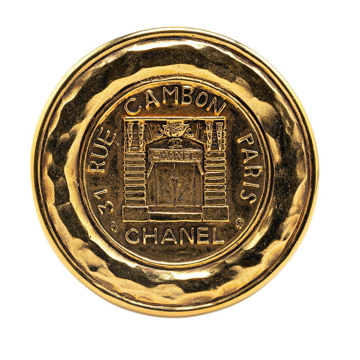 Top Quality Chanel Medal Motif Brooch Gold