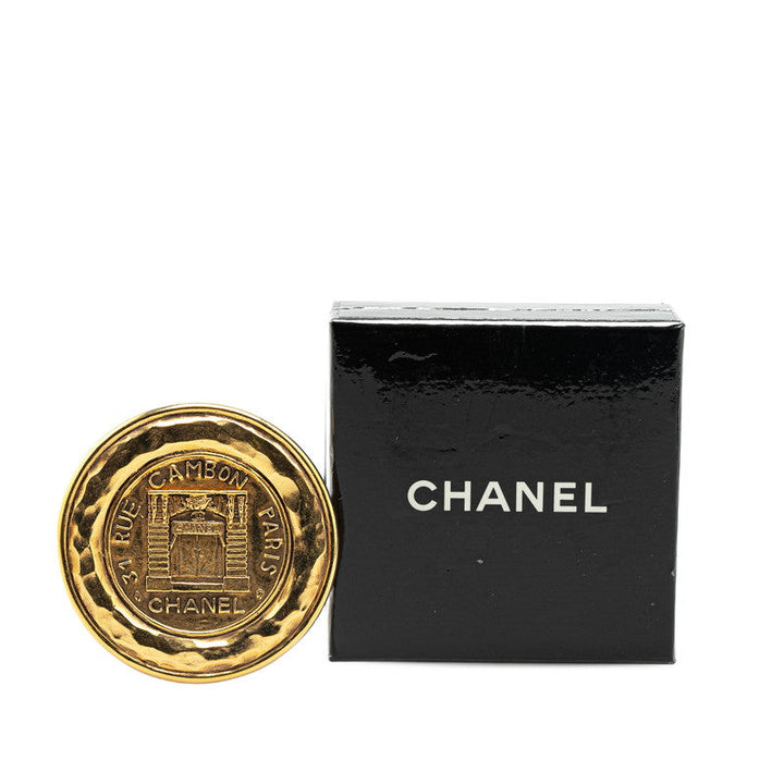 Top Quality Chanel Medal Motif Brooch Gold