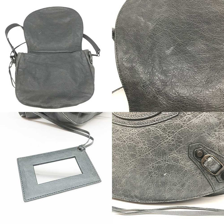 Top Quality Balenciaga Leather Classic Neo Folk Shoulder Bag 285346