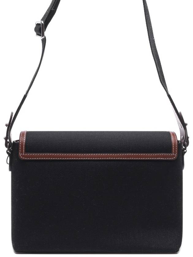 Burberry Horseferry Motif Canvas Note Crossbody Bag Black