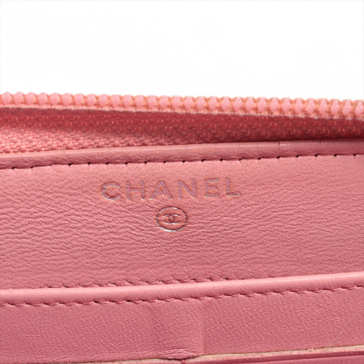 Top Quality Chanel Camelia  Round  Wallet Pink Silver Gold  17th