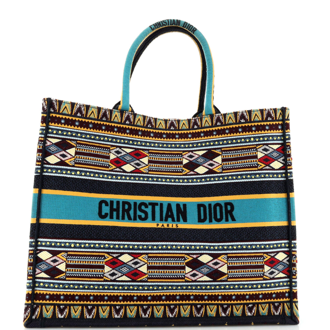 Top quality Dior Book Tote Embroidered Canvas Large