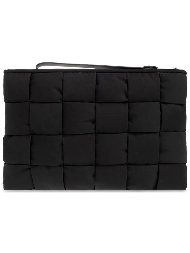 Bottega veneta Cassette Small Flat Clutch Bag Black