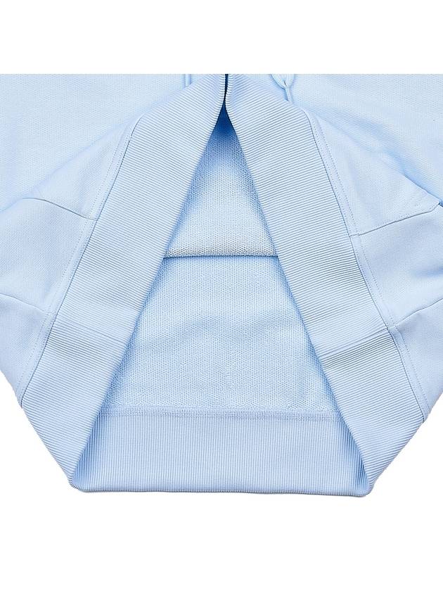 Burberry Logo Print Cotton Hoodie Light Blue