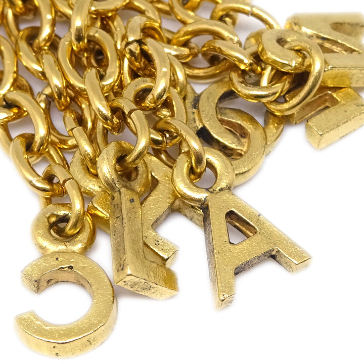 Top Quality Chanel Dangle Fringe Earrings Clip-On Gold
