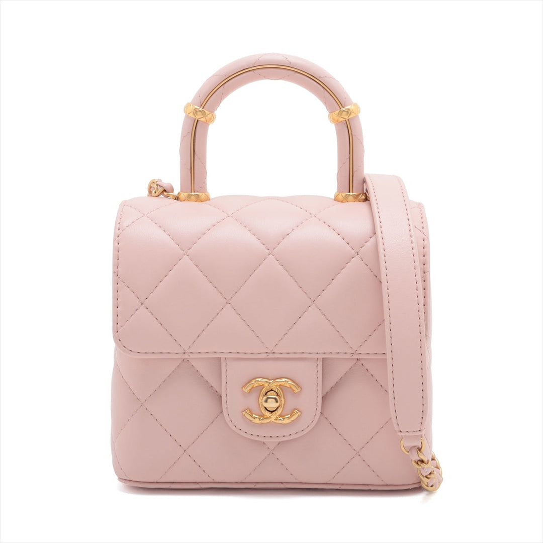 Top Quality Chanel Matrasse  Chain Shoulder Bag Pink Gold Gold  IC Chip