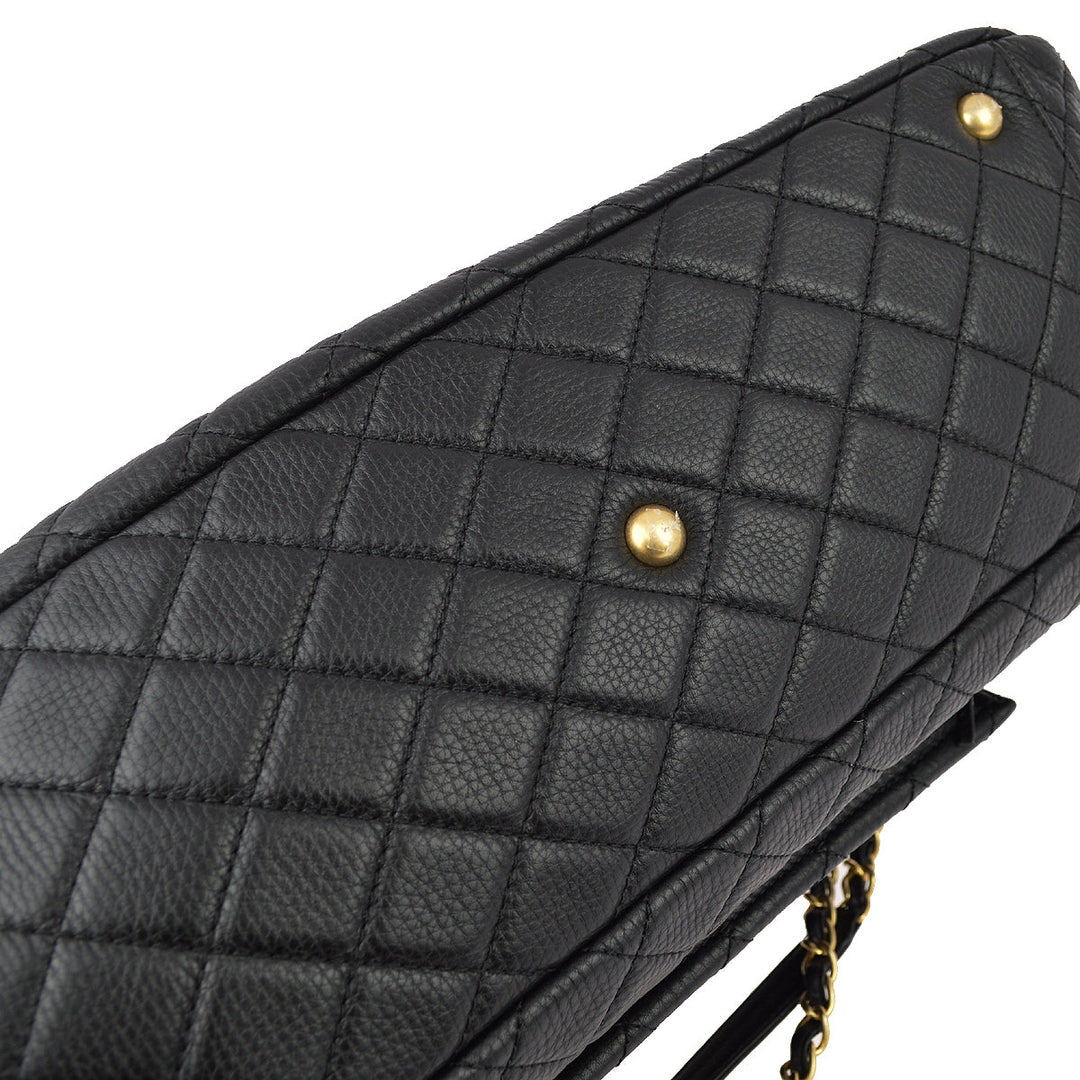 Top Quality Chanel Black Calfskin XXL Single Flap Shoulder Bag