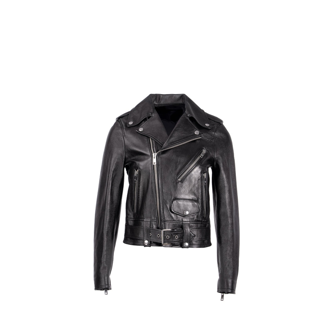 Top Quality Celine Size 38 Classic Biker Jacket Lambskin Black