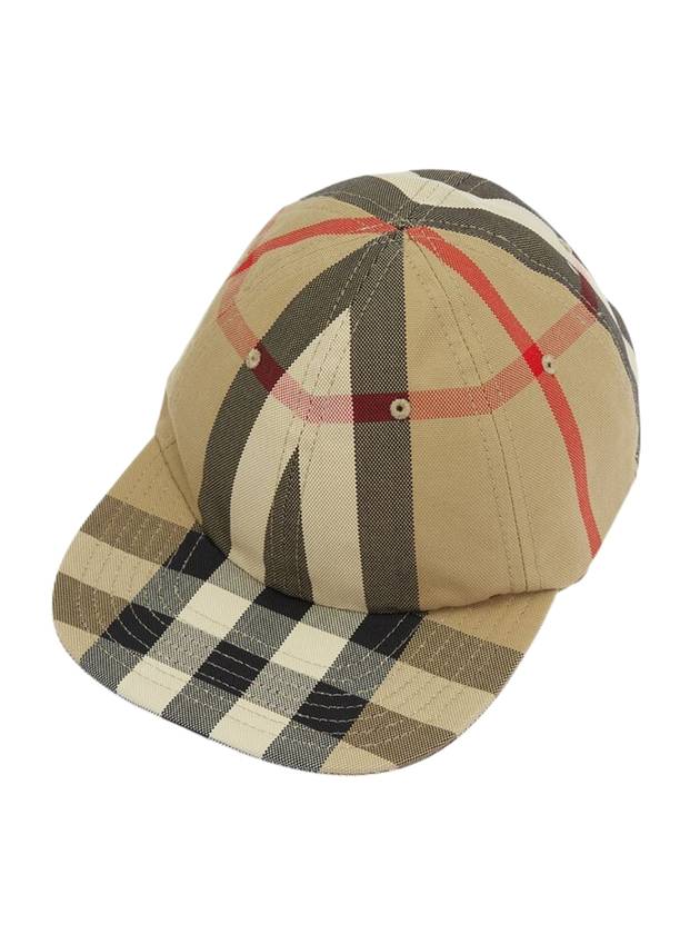 Burberry Reversible Vintage Check Cotton Ball Cap Archive Beige