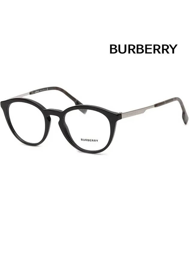 Burberry Eyewear Blue Light Lens Round Eyeglasses Black