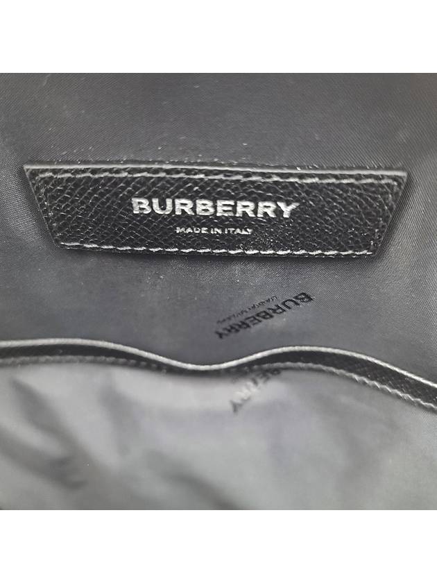 Burberry Logo Grained Leather Cross Bag Black