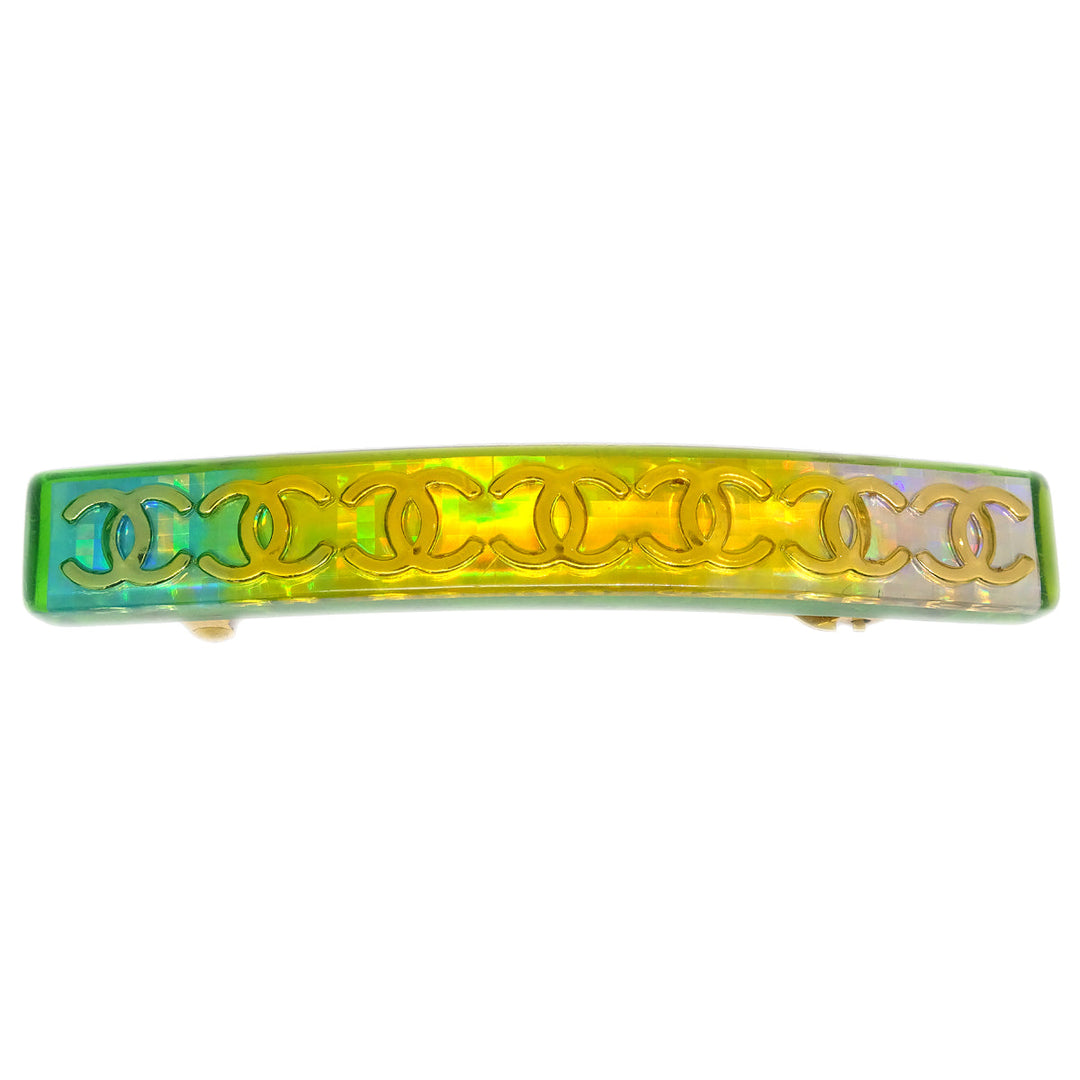 Top Quality Chanel Hair Clip Hairpin Barrette Yellow 61