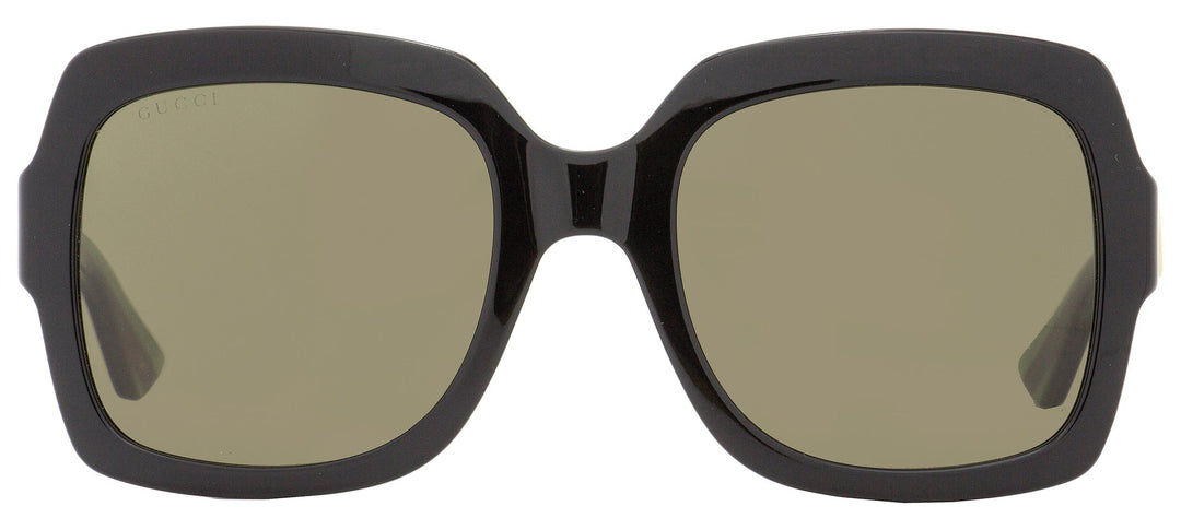 Gucci Women's Square Sunglasses GG0036SN 002 Black/Green/Red 54mm