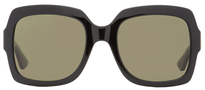 Gucci Women's Square Sunglasses GG0036SN 002 Black/Green/Red 54mm